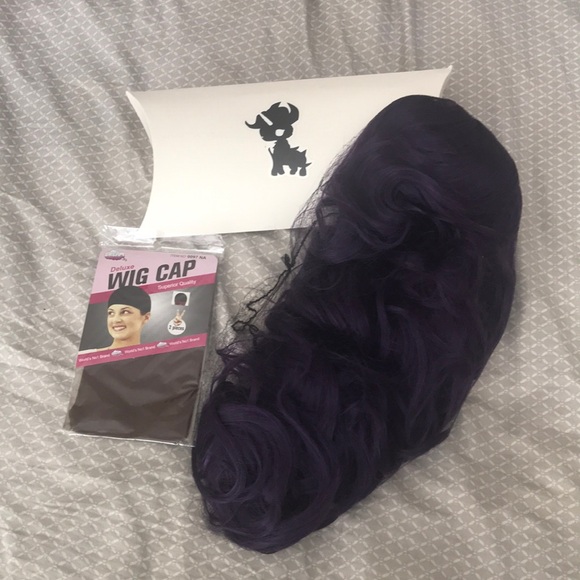 New Uncut Lace Front Lit Unicorn Long Purple Wavy Synthetic Wig - Picture 1 of 8